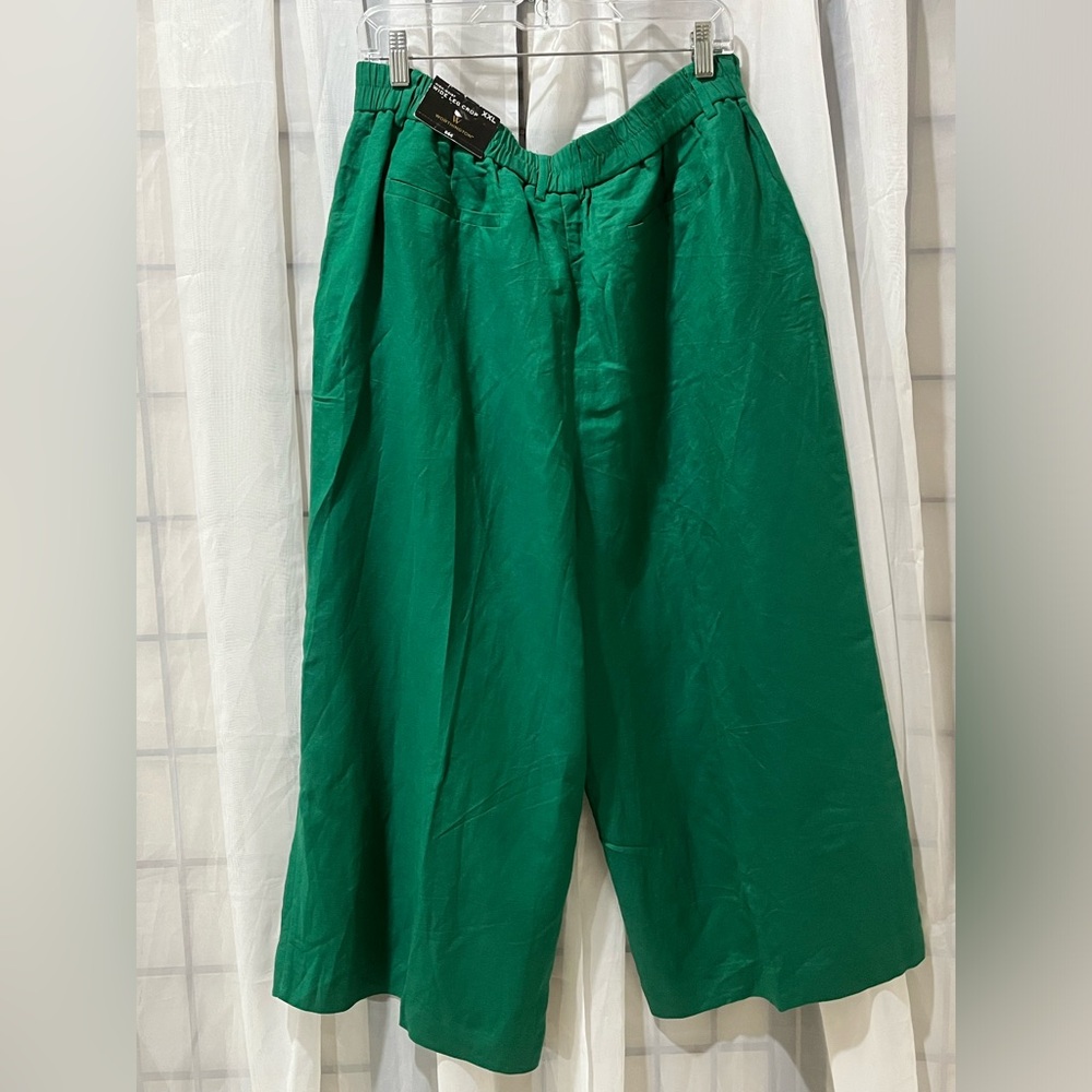 WORTHINGTON Wide-Leg Emerald Green Culotte Pants WOMEN SIZE XXL - Picture 4 of 11